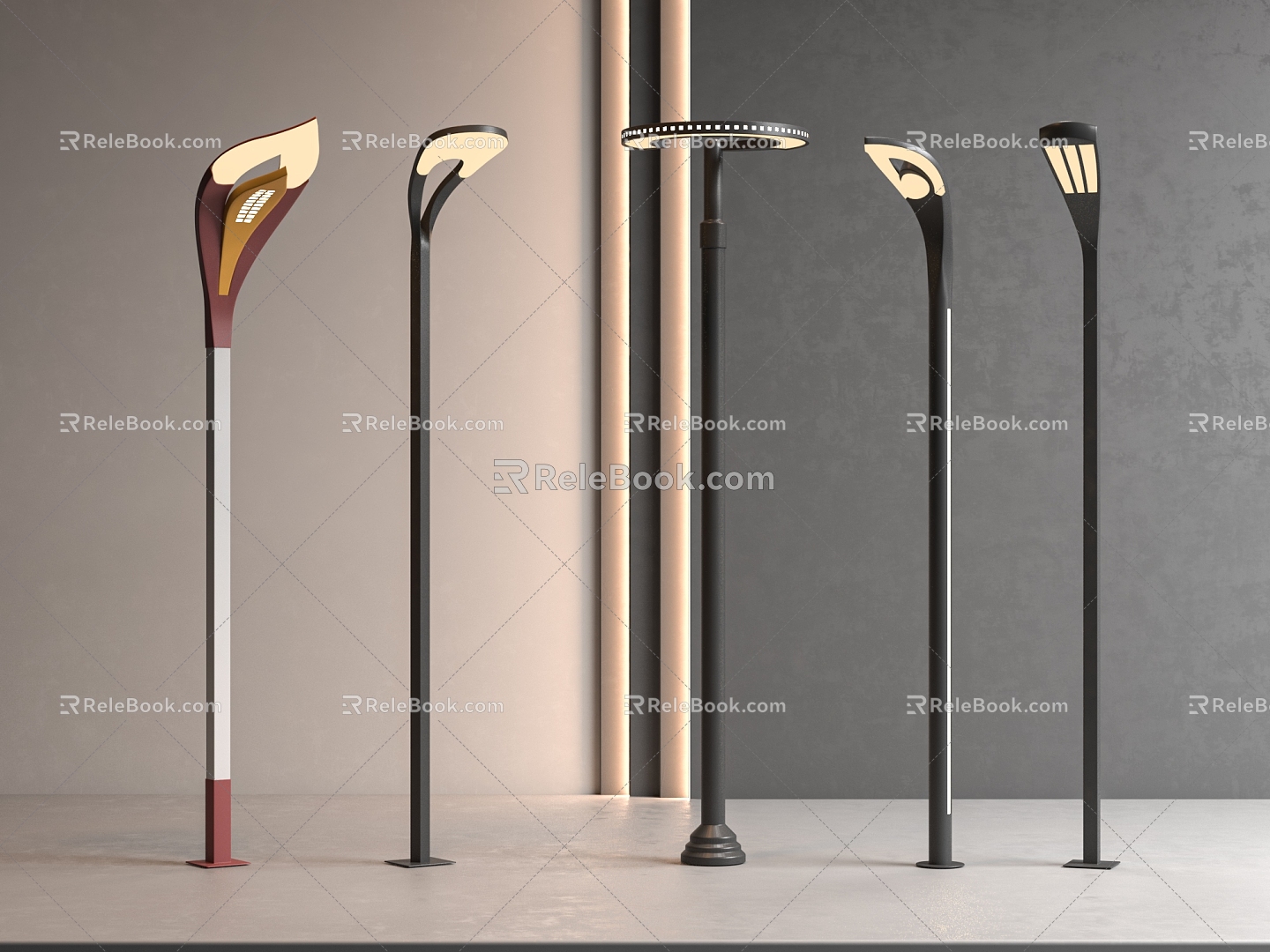 Modern outdoor lawn lamp landscape lamp floor lamp 3d model