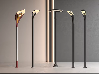 Stylish Modern Outdoor Lights Featuring Different Designs For Garden Pathway Lamps 3d model