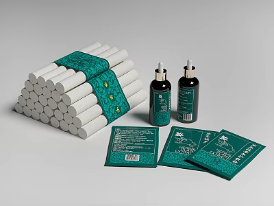 Product Essential Oil Mai Strip Mai Pillar 3d model