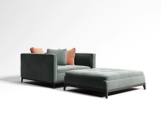 Modern Single Sofa Single Foot Sofa 3d model