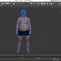 Game And Movie Male Character Shirtless In Black Shorts Standing Pose