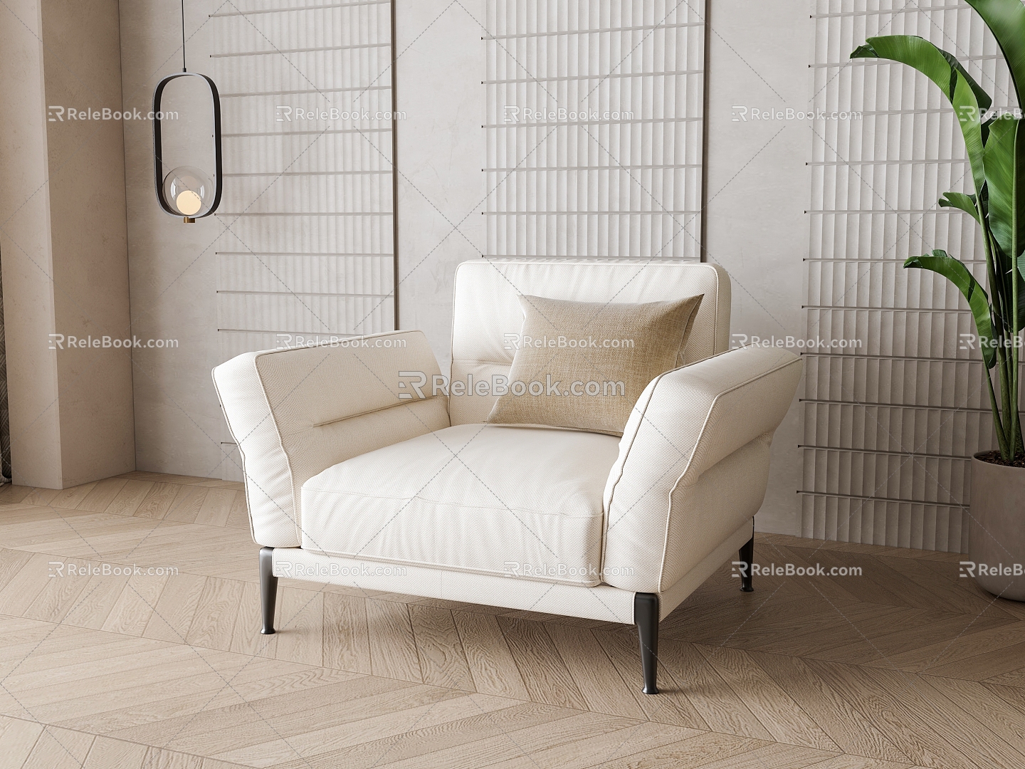 Jane Europe single sofa 3d model