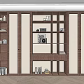 Quiet ancient style bookcase 3d model