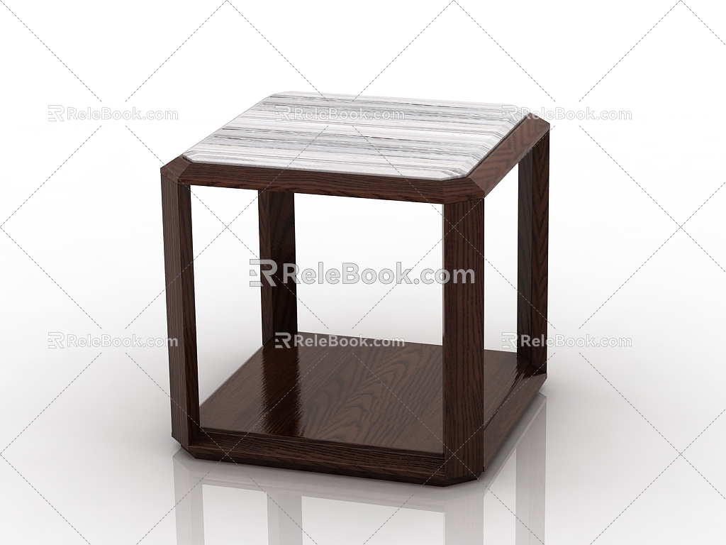 Light Luxury Corner Table 3d model