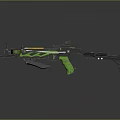 Mechanical Green Crossbow Featuring Sight Grip Bowstring And Ballistic Design Elements