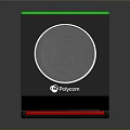 Raycom Wireless Speaker Featuring Black Cube Design Circular Speaker Green Edge Red Base