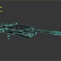 Tactical Military Weapon With Heavy Duty Mechanical Structure Metal Body And Extended Barrel Design