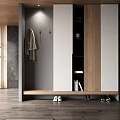 Modern Shoe Cabinet Art Entrance Shoe Cabinet 3d model