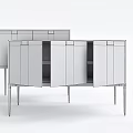 Modern Storage Cabinets In Various Colors With Metal Handles And Open Closed Doors