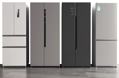 Modern refrigerator single door refrigerator double door refrigerator 3d model