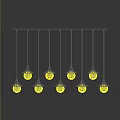 Modern Black Metal Pendant Lights With Glass Shades For Interior Decor
