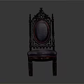 Elegant Vintage Leisure Chair With Carved Wooden Frame And Decorative Upholstered Seat