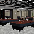 Modern Billiard Room 3d model
