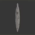 Futuristic White Spaceship 3D Model With Streamlined Design For Space Exploration