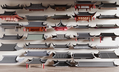 Chinese eaves 3d model