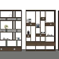 New Chinese Bookshelf Antique Decorative Bookshelf 3d model