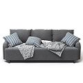 Casual Sofa Combination Casual Sofa Living Room Sofa Multi-Person Sofa Pillow Pillow Home Furniture Simple 3d model