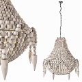 Elegant Wooden Beaded Chandelier With Unique Layered Design And Artisanal Craftsmanship
