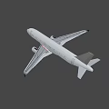 Airstruct Commercial Passenger Airplane With White Fuselage Wings And Engines