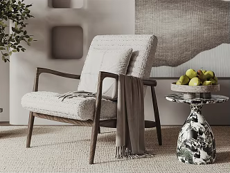 Quiet Sofa Chair Single Chair 3d model