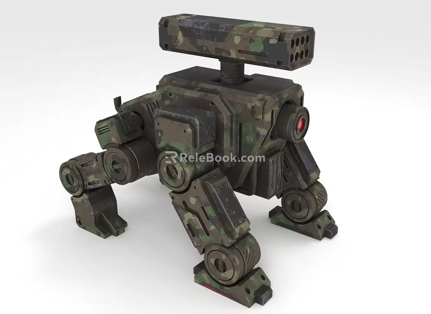Fighter Armed Robot Military Quadruped Machinery 3d model