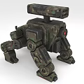 Fighter Armed Robot Military Quadruped Machinery 3d model