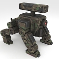 Fighter A Armed Robot Military Quadruped Machinery 3d model