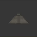 Ancient Step Pyramid Structure With Stone Stairs And Top Temple Design 3d model