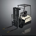 Electric Forklift Truck With Enclosed Cab And Front Forks For Industrial Operations