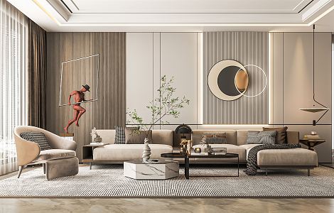 modern living room 3d model