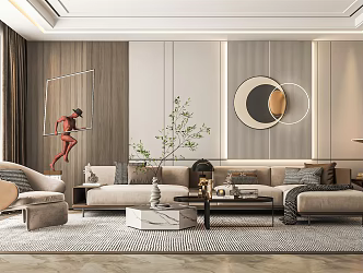 modern living room 3d model