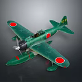 Green Military Aircraft Model With Red Circle Markings And Yellow V171 Identification Number