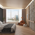 Master Bedroom Modern Bedroom 3d model