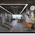 Modern Fitness Gym With Treadmills Dumbbells And Spacious Workout Equipment Area