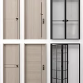 Various Wooden Swing Doors With Light Wood Finish And Glass Panel Designs