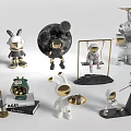 cartoon characters animals 3d model