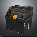 Modern Gray Equipment with Orange Black Stripes and Yellow Hexagon Display and Bottom Handles Structure