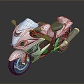 Motorcycle Two-wheeled Motorcycle Cross-country Motorcycle Road Race Motorcycle Motor Vehicle Transport 3d model