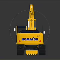 Yellow Komatsu PC 210 Excavator With Heavy Duty Tracks And Front Bucket