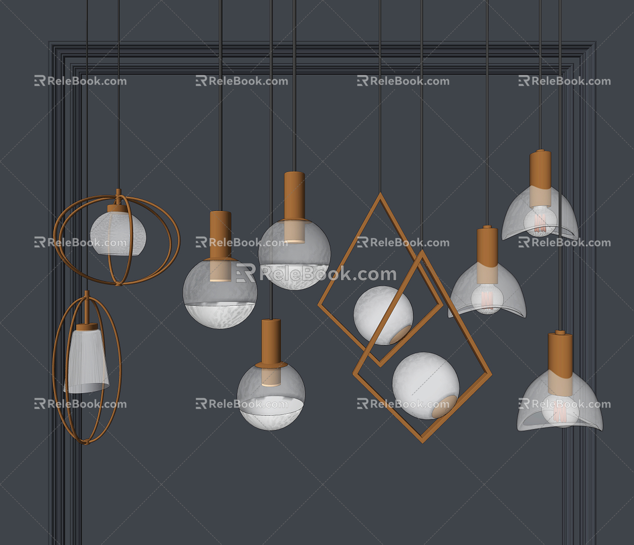 Light Luxury Chandelier 3d model