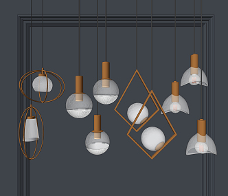 Light Luxury Chandelier 3d model