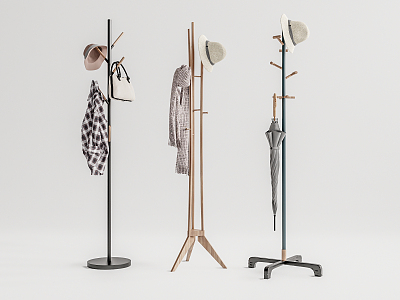 Modern Hangers Coat Rack Hangers 3d model