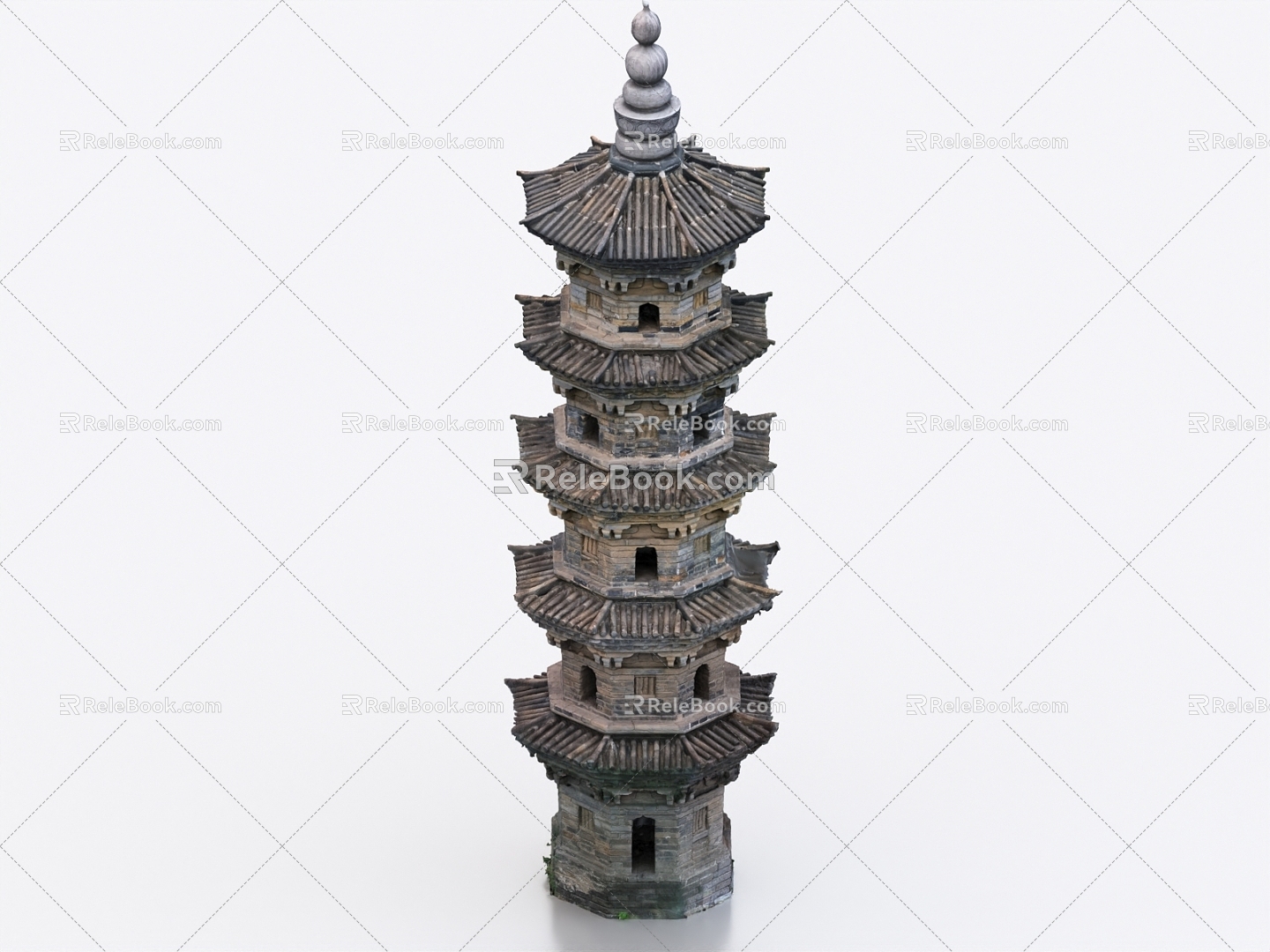 Jiachen Lane Brick Pagoda Buddha Pagoda Stone Pagoda Ancient Building 3d model