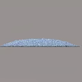 Small White Pebble Stones Scattered On Cracked Wooden Ground Surface