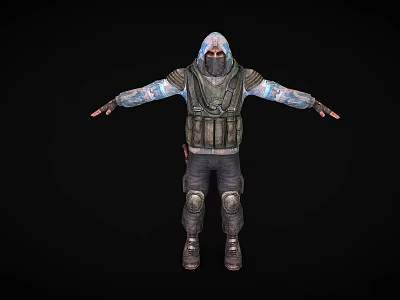 Soldier Military Biochemical Soldier Warrior Game Role 3d model