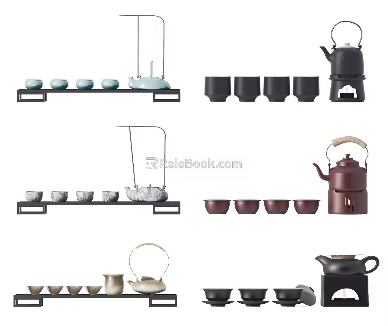 New Chinese Tea Set Teapot Tea Set 3d model