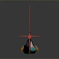 Traditional Turquoise Gondola Boat With Red Accents Yellow Buoys And Classic Design