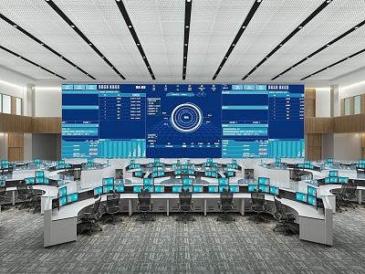 Modern Control Room Command Center model