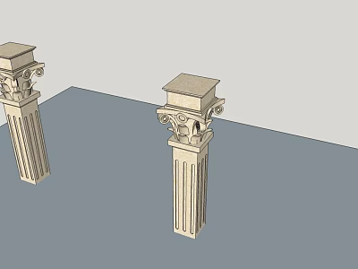 Classical Roman Columns Architectural Design With Ornate Capitals And 3d model