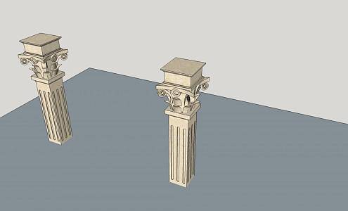 European Roman Column 3d model